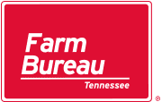 Red and white logo for Tennessee Farm Bureau