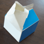 Picture of blue and white half-pint milk carton